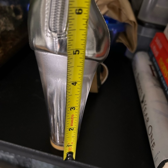 🍁 SALE! Silver Open Toe with Clear Heel - Picture 7 of 7